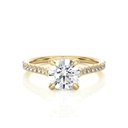 Hidden Halo Round Cut In 925 Sterling Silver Ring For Engagement