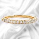 Round Cut Diamond Half Eternity Wedding Band For Women
