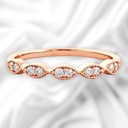 Round Cut Diamond Half Eternity Wedding Band For Women