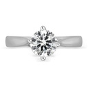 Round Cut Diamond Solitaire Engagement Ring For Women