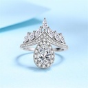 Pear Cut Diamond Halo Unique Style Anniversary Ring for Women