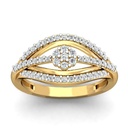 Round Cut Diamond Unique Style Anniversary Ring for Women