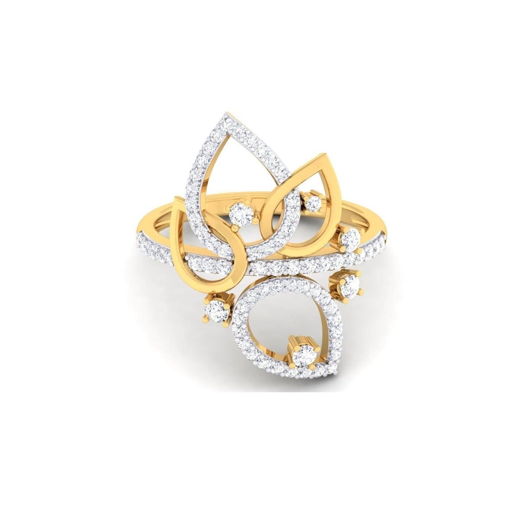 Round Cut Diamond Unique Style Anniversary Ring for Women