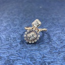 Round And Baguette Unique Birthday Gift Ring for Women