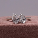 Pear Cut Diamond Toi Et Moi Engagement Ring For Women