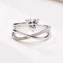 Heart Cut Diamond Unique Twisted Valentine Day Special Ring for Women