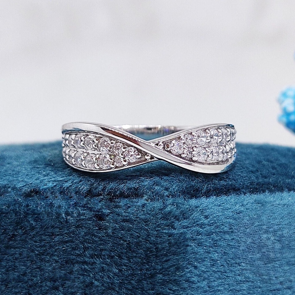 Unique Two Row Pave Set Moissanite Band, Round Brilliant Cut Moissanite Half Eternity Matching Wedding Band, Anniversary Band, Handmade Ring