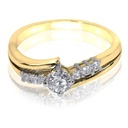 Round Cut Diamond Unique Style 7 Stone Anniversary Ring For Women