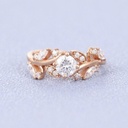 Round Cut Diamond Unique Style Engagement Ring for Women