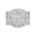 Round And Baguette Cut Diamond Hip Hop Heavy big Ring For Men