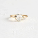 Round Rose Cut Diamond Split Shank Anniversary Ring for Women