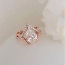 Pear Cut Diamond Twisted Anniversary Ring for Women