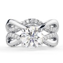  Wedding Ring Set Round Cut Engagement Ring With Matching Band 18k Gold Bridal Ring Set Huge Diamond Ring Set