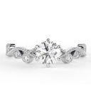 Round Cut Diamond Unique Style Engagement Ring for Women