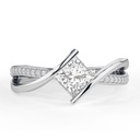 Princess Cut Diamond Twisted Anniversary Ring for Women