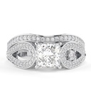 Princess Cut Diamond Unique Style Bridal Set Ring for Women
