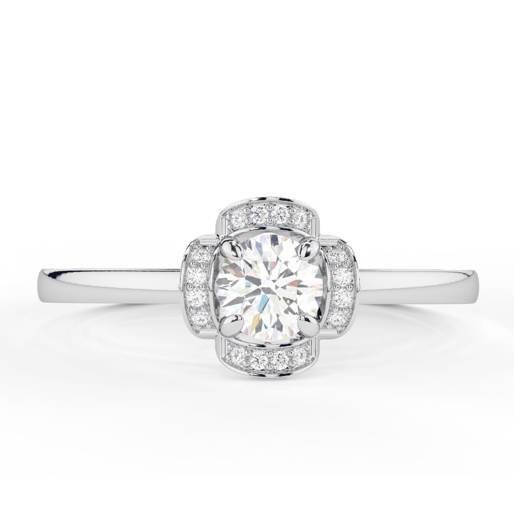 Round Cut Diamond Unique Style Birthday Gift Ring for Women