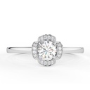 Round Cut Diamond Unique Style Birthday Gift Ring for Women