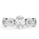 1.50CT Oval Cut Diamond Unique Style Engagement Ring for Women