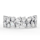 Marquise And Round Cut Diamond Vintage Half Eternity Wedding Band For Women