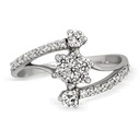 Round Cut Diamond Unique Style Anniversary Ring for Women