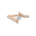 Round Cut Diamond Unique Style Engagement Ring for Women