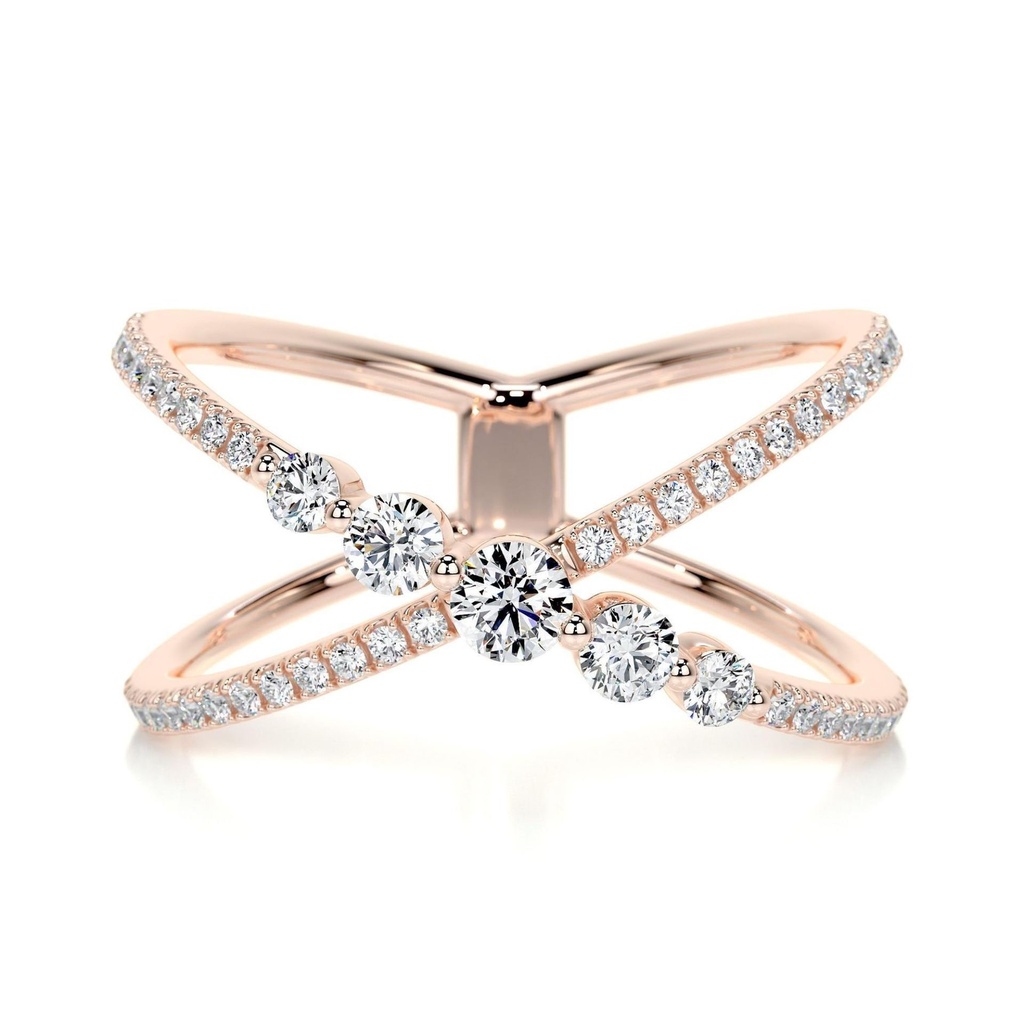 Round Cut Diamond Unique Style Birthday Gift Ring For Women