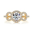 Round Cut Diamond Unique Style Engagement Ring for Women 