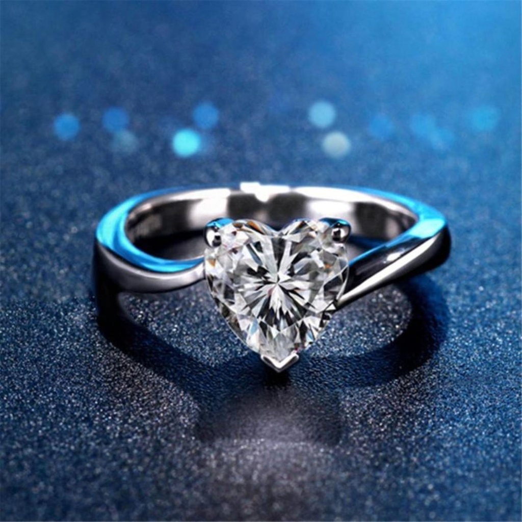 Heart Cut Diamond Solitaire Unique Engagement Ring for Women