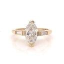 Marquise Cut Diamond 3 Stone Engagement Ring for Women
