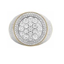 Round Cut Diamond Unique Heavy Engagement Ring for Men
