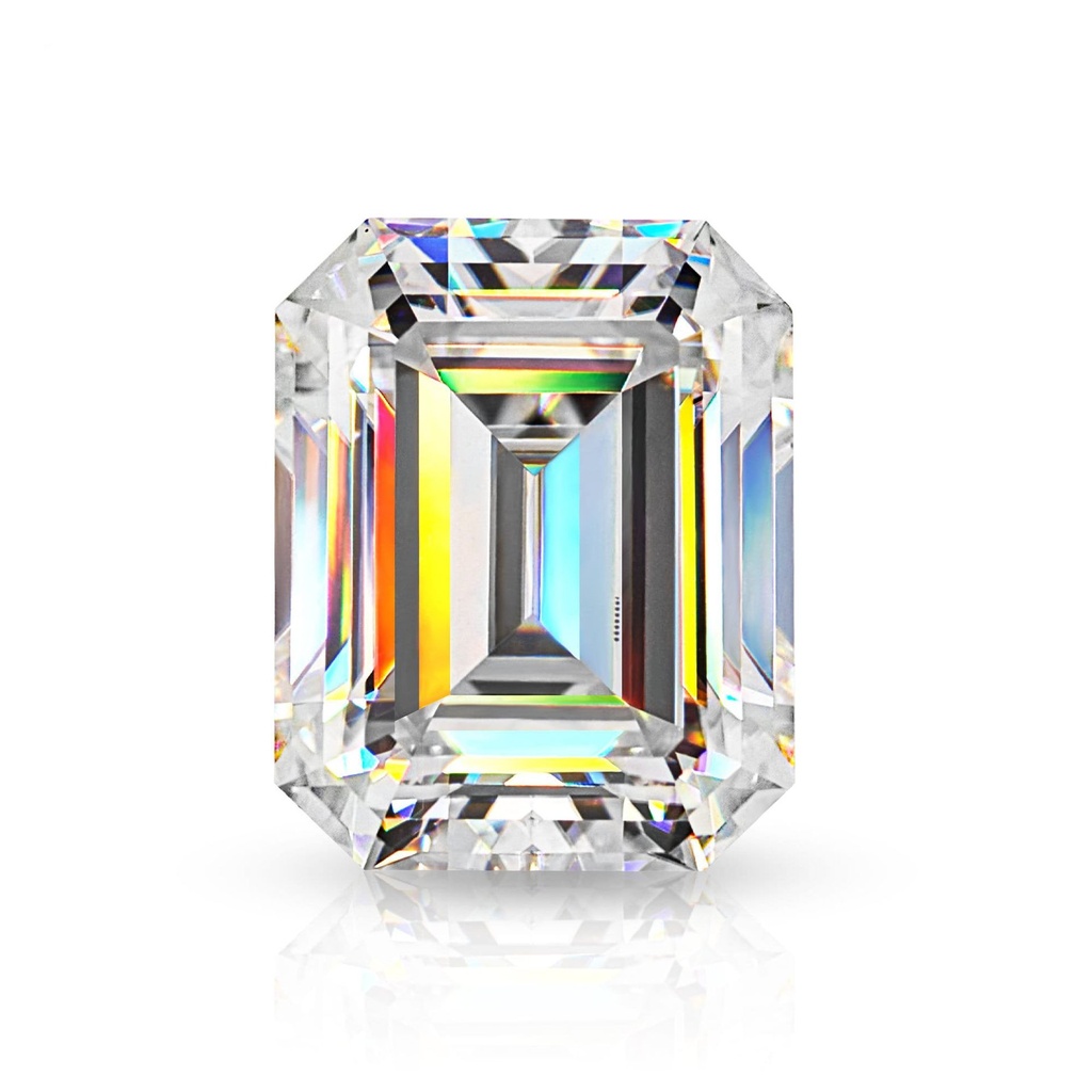 Loose Moissanite White Clean Emerald Cut 11.00 x 9.00 MM