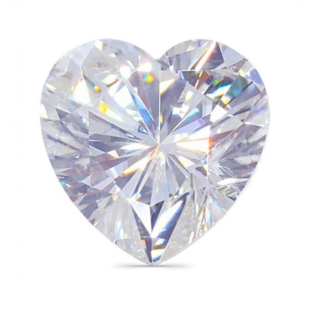 Loose Moissanite White Clean Heart Cut 6.50 MM