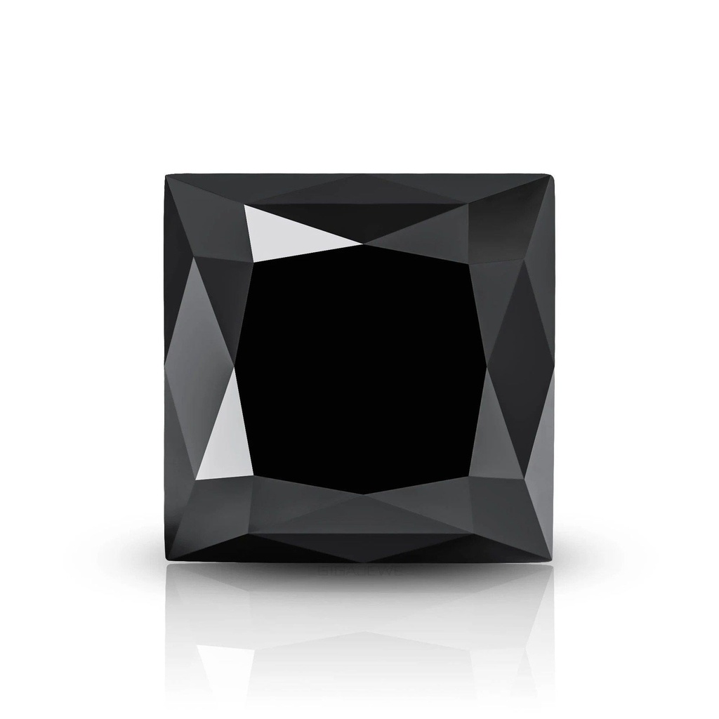Loose Moissanite Black Clean Princess Cut 5.00 MM