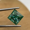 Loose MoiSSanite Vivid Green Clean Princess Cut 9.50 MM