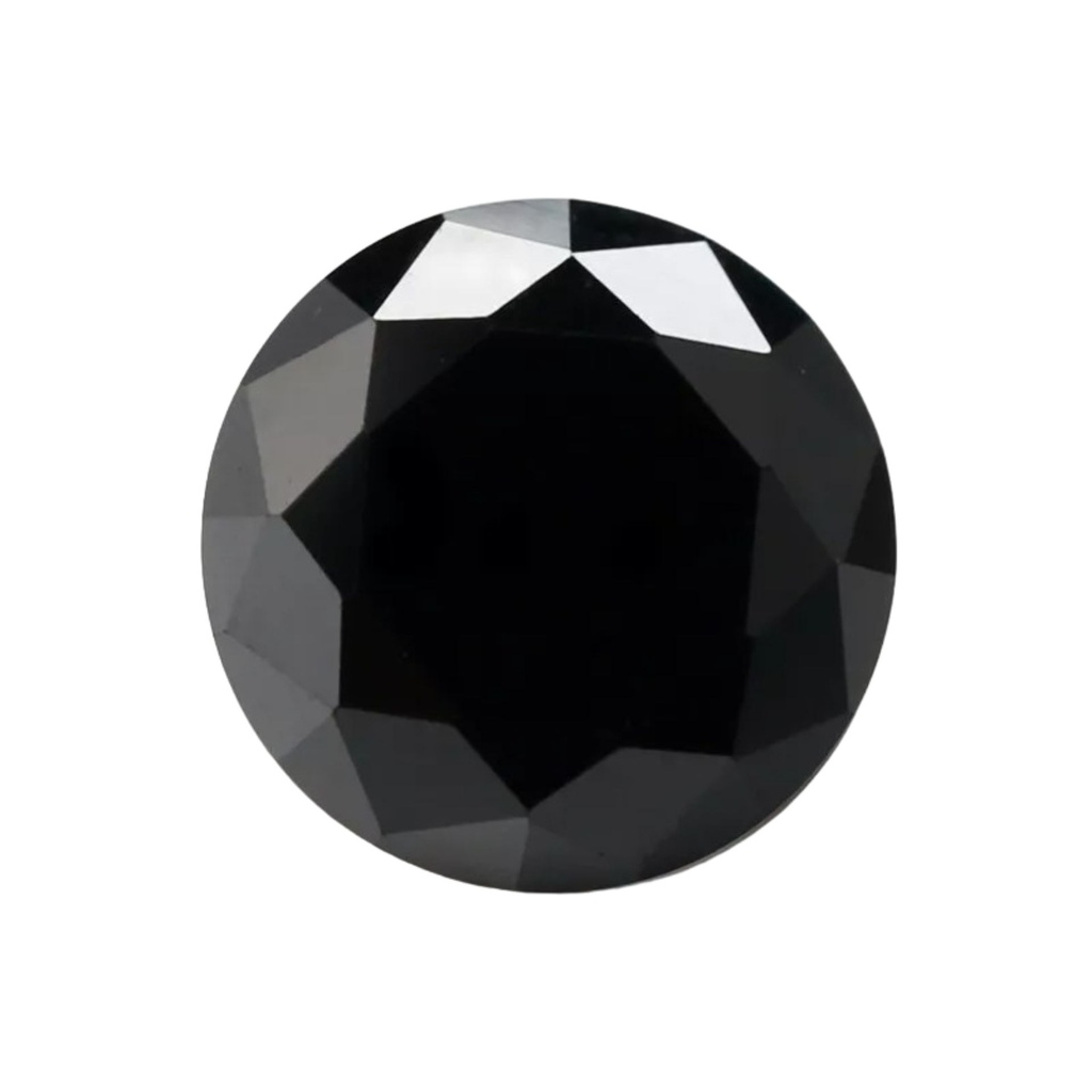 Loose Moissanite Black Clean Round Cut 7.75 MM