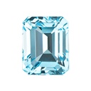 Loose Moissanite Blue Clean Emerald Cut 7.00 x 5.00 MM