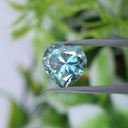 Loose Moissanite Blue Clean Heart Cut 5.50 MM