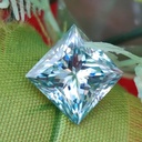 Loose Moissanite Blue Clean Princess Cut 5.00 MM