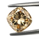 Loose Moissanite Brown Clean Cushion Cut 5.50 MM
