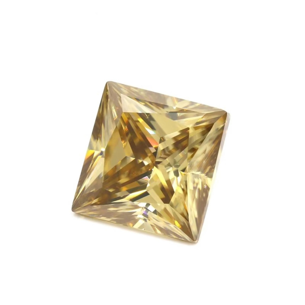 Loose Moissanite Brown Clean Princess Cut 7.00 MM