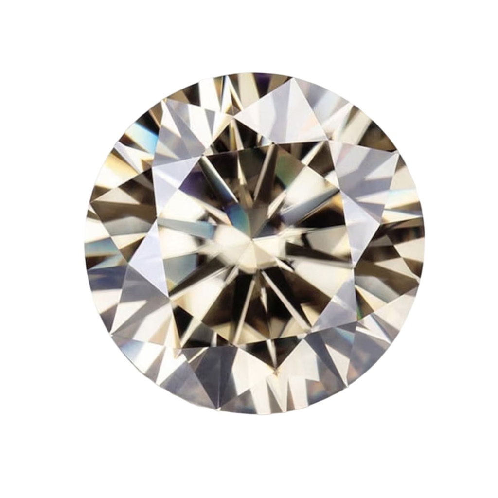 Loose Moissanite Brown Clean Round Cut 9.50 MM