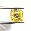 Loose Moissanite Canary Yellow Clean Asscher Cut 10.50 MM