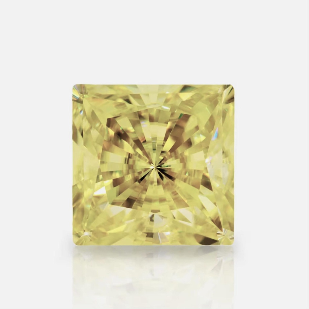 Loose Moissanite Canary Yellow Clean Princess Cut 5.50 MM