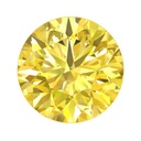 Loose Moissanite Canary Yellow Clean Round Cut 6.50 MM