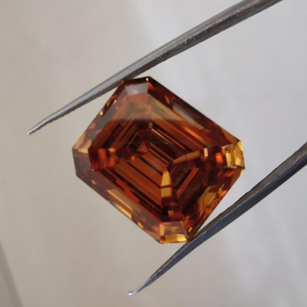 Loose Moissanite Deep Brown Clean Radiant Cut 7.00 x 5.00 MM