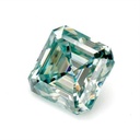Loose Moissanite Fancy Blue Clean Asscher Cut 13.50 MM