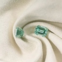 Loose Moissanite Green Clean Emerald Cut 14.00 x 10.00 MM
