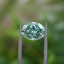 Loose Moissanite Green Clean Oval Cut 12.00 x 10.00 MM