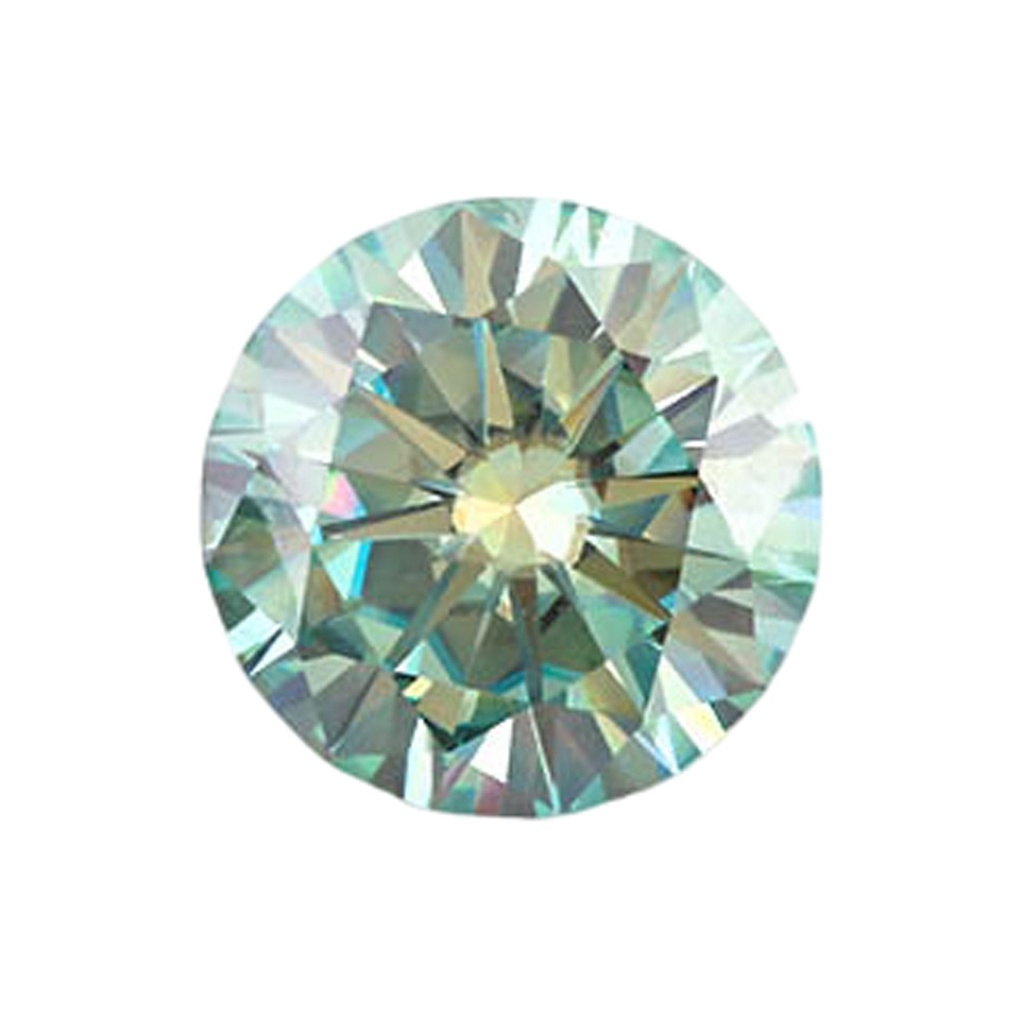 Loose Moissanite Green Clean Round Cut 7.00 MM